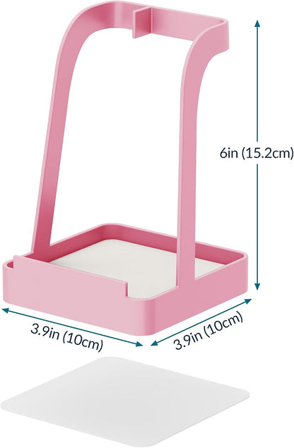 Versatile Pot Lid Ladle Holder Multipurpose Spatula Pad Book Cutting Board Spoon Rest Kitchen Utensils Drip Tray Washable Durable Stable Tack-Free Installation (Black)