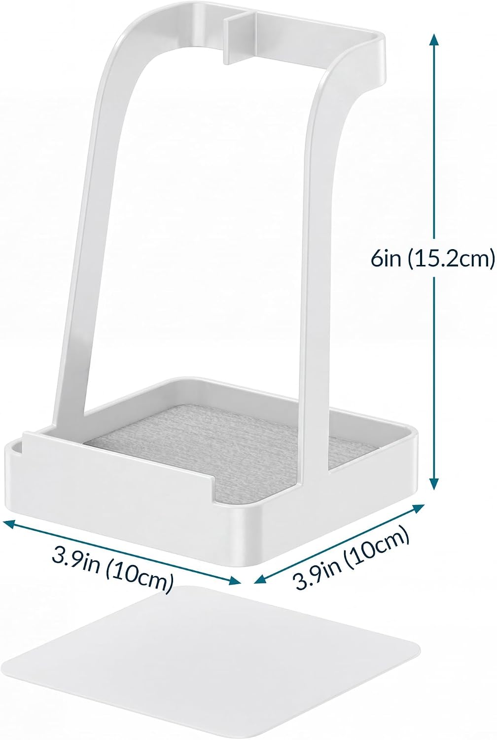 Versatile Pot Lid Ladle Holder Multipurpose Spatula Pad Book Cutting Board Spoon Rest Kitchen Utensils Drip Tray Washable Durable Stable Tack-Free Installation (Black)