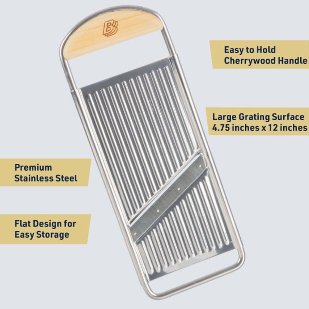Flat Handheld Mandoline Slicer for Kitchen, 12”
