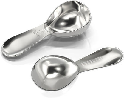 Stainless Steel Coffee Scoop - 2 Tablespoon (30ml) | Heavy duty exact measuring spoon for coffee, tea, sugar, flour & more. Premium 18/8 stainless steel construction.