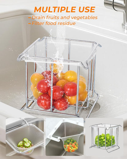 Kitchen Sink Strainer Mesh Bag- 600 PCS Large Disposable Sink Net Strainer Filter Bags for Collecting Kitchen Food Waste Leftover Garbage, Fits Deep Sink Strainer Basket