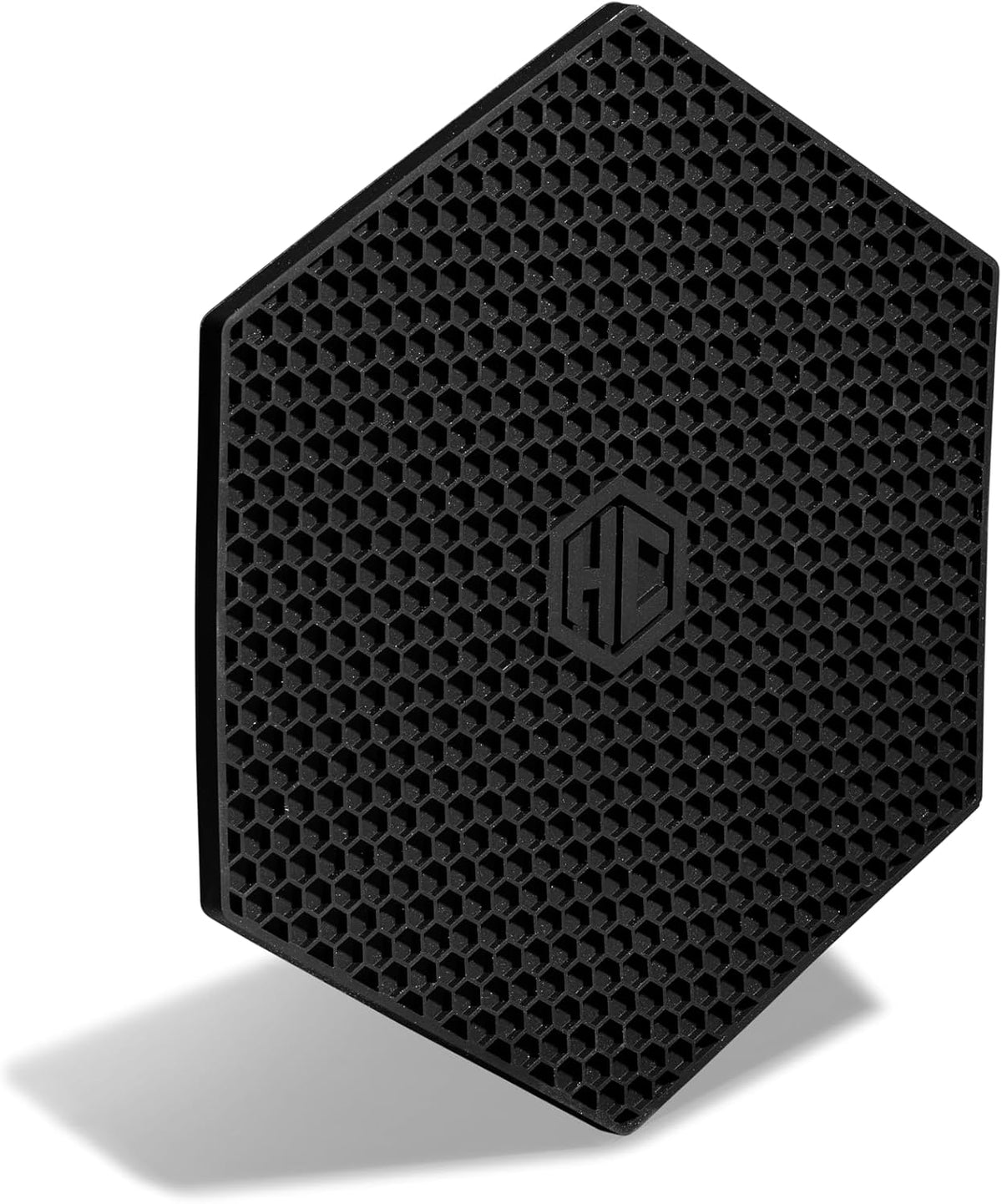 2 Pack Black Hexagonal Silicone Trivets Nonslip Hot Pads | Heat Resistant