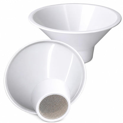Calculi Strainer with Fine Mesh Screen for Urine Straining 2 Pack | Reusable kidney stone collector for specimen testing, medical labs, and patient care. Durable plastic design
