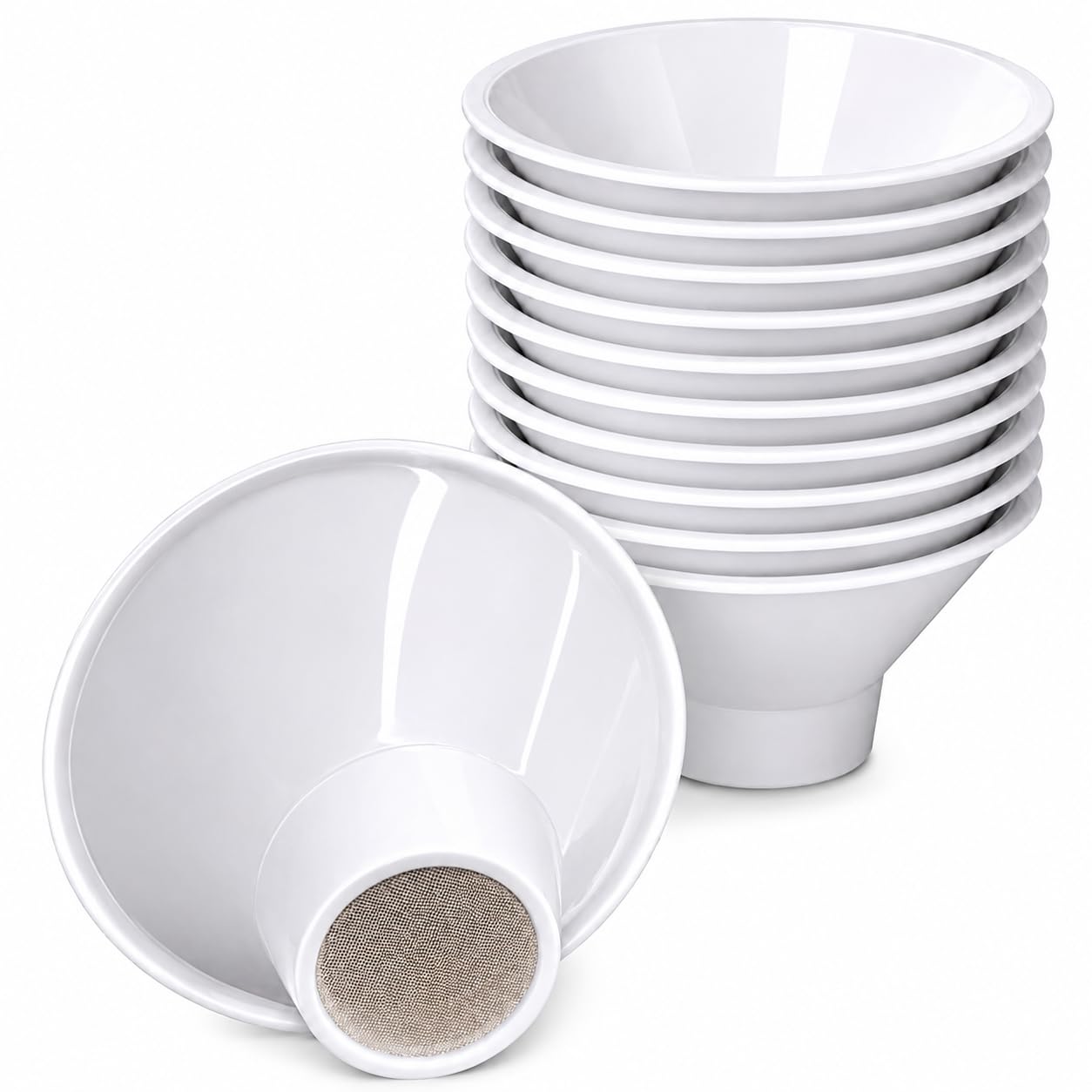 Calculi Strainer with Fine Mesh Screen for Urine Straining 2 Pack | Reusable kidney stone collector for specimen testing, medical labs, and patient care. Durable plastic design