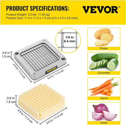 Commercial French Fry Cutter, 4 Blades Lever Vegetable Chopper