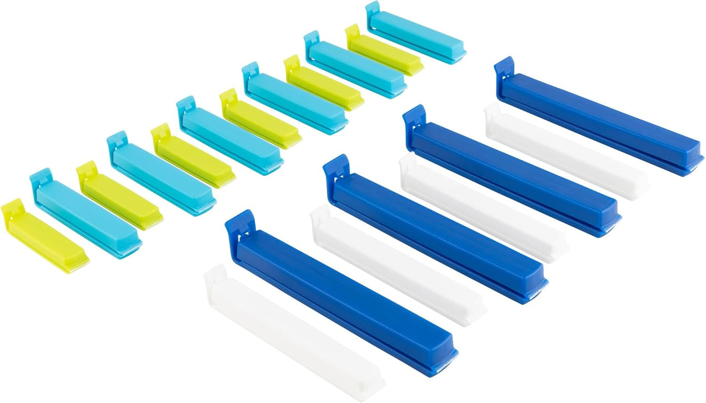 Twixit! Bag Clips - Set of 20 - Keep Food Fresh, Prevent Spillage - Great for Storage and Organization - Microwave, Freezer and Dishwasher-Safe - BPA-Free
