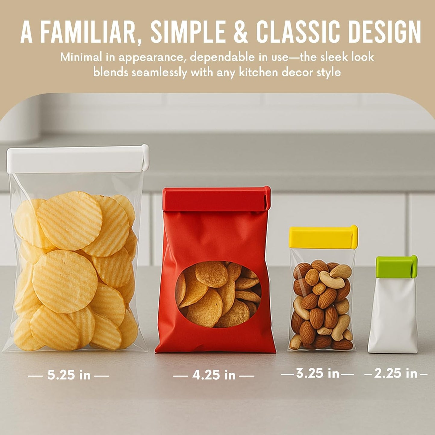 Twixit! Bag Clips - Set of 20 - Keep Food Fresh, Prevent Spillage - Great for Storage and Organization - Microwave, Freezer and Dishwasher-Safe - BPA-Free
