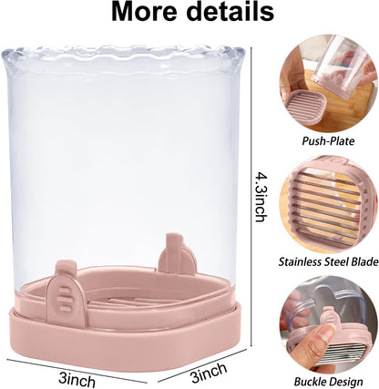 Fruit Slicer Cup: Strawberry Slicer, Strawberries Cutter Cup, Speed Cutter for Banana Grape Egg Kitchen Portable Slicing Tool(Pink)
