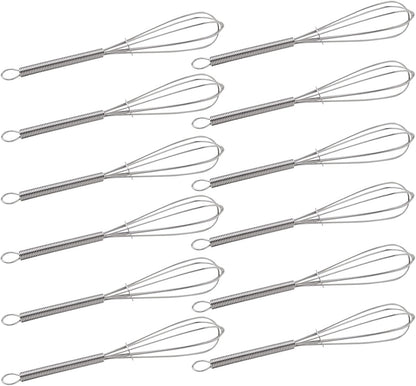 5 Inch Endurance Stainless Steel Mini Whisk/Egg Beater, Set of 12