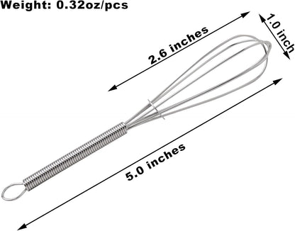 5 Inch Endurance Stainless Steel Mini Whisk/Egg Beater, Set of 12
