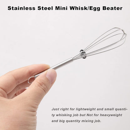 5 Inch Endurance Stainless Steel Mini Whisk/Egg Beater, Set of 12