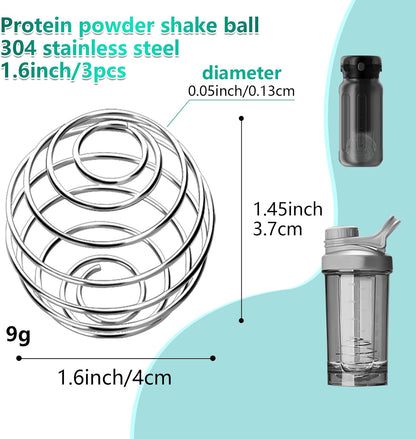 4 Pcs 1.3Inch Small Size Shaker Balls for Protein Shakes,Milkshake and Salad Dressing,304 Stainless Steel Shaker Ball (4, 1.3 Inch)