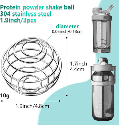 4 Pcs 1.3Inch Small Size Shaker Balls for Protein Shakes,Milkshake and Salad Dressing,304 Stainless Steel Shaker Ball (4, 1.3 Inch)