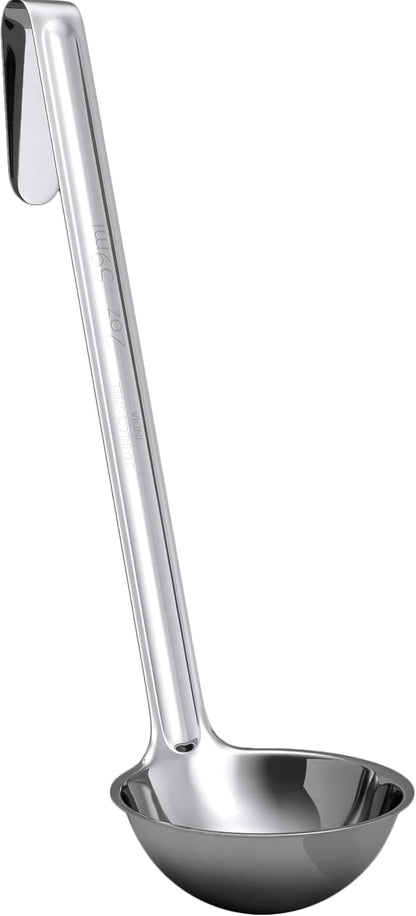Sturdy, Ergonomic Combo Sizes Ladles 5 Pk. 1 2 4 6 8 Oz Stainless Steel Ladle with Long Handles. Best Kitchen Supplies for Stirring, Portioning and Serving Soup, Chili and Stew in Restaurants and Home