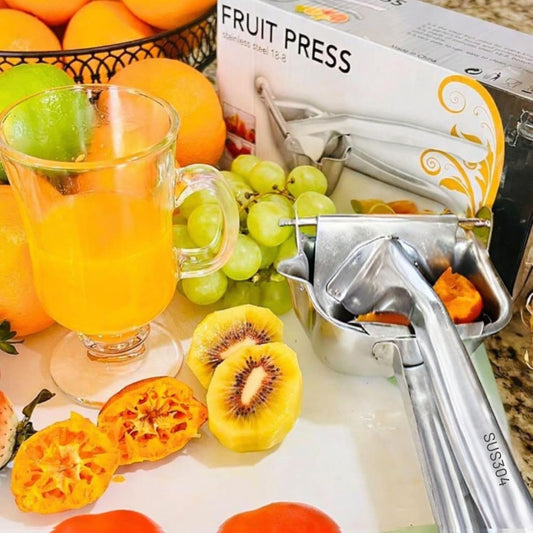 Large Lemon Squeezer Stainless Steel - Easy Squeeze Heavy Duty Lemon Juicer Hand Press - Ergonomic Citrus Squeezer & Fruit Juicer for Small Oranges, Lemons, & Limes - Easy to use and clean
