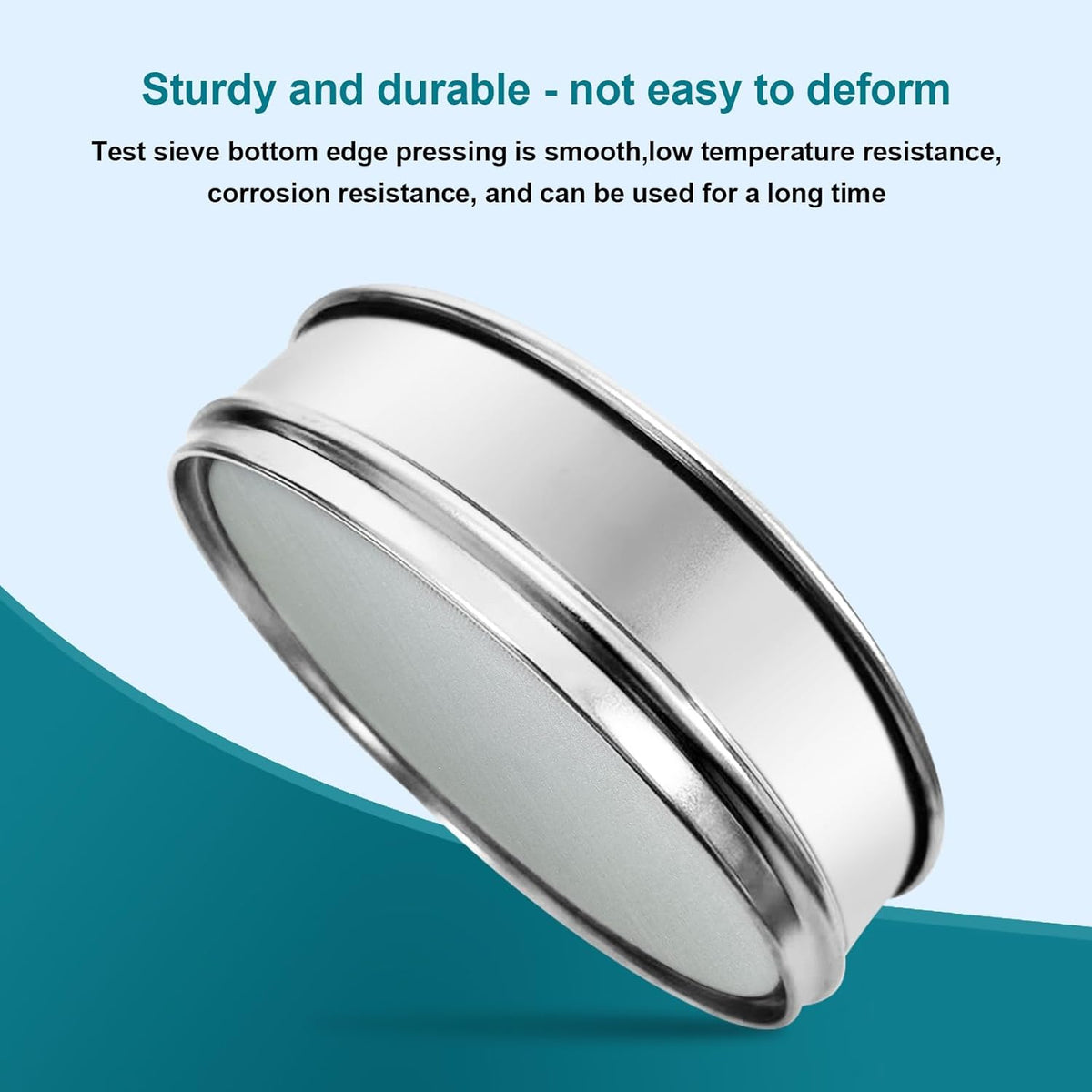 7.9" (20cm) 304 Stainless Steel Lab Sieve, 80 Mesh (0.2mm) Screen Sifter - Colors B