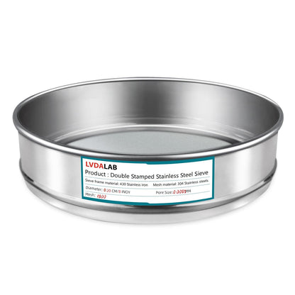 7.9" (20cm) 304 Stainless Steel Lab Sieve, 80 Mesh (0.2mm) Screen Sifter - Colors B