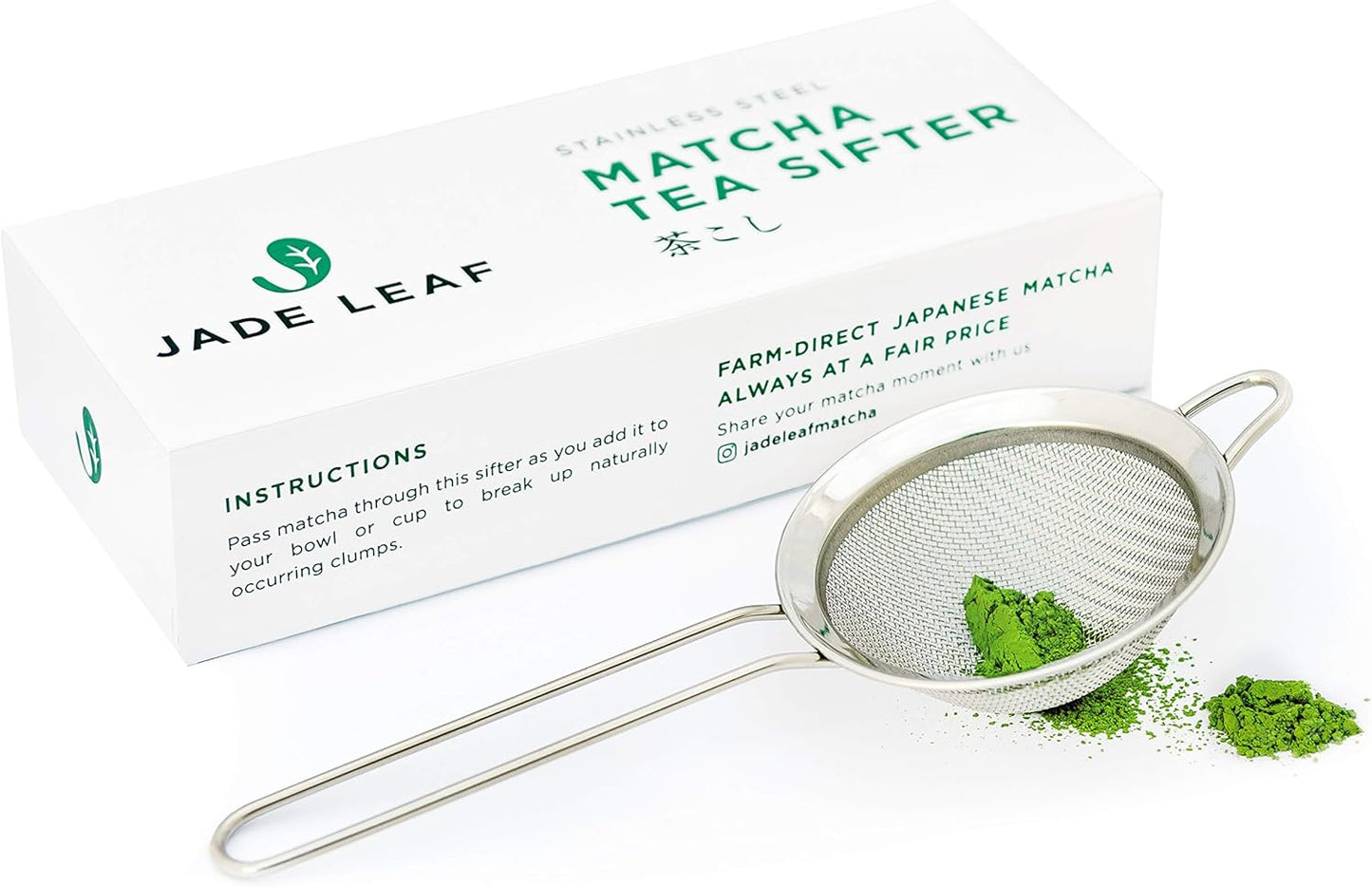 Traditional Starter Set - Japanese Matcha Gift Set Includes: Bamboo Whisk (Chasen), Scoop (Chashaku), Stainless Steel Sifter, Fully Printed Handbook