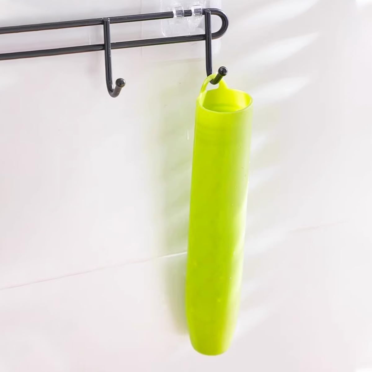 Silicone Garlic Peeler 2 Piece, Green Garlic Roller, Seal the Bottom Design, with Hanging Holes, Easy to Operate and Dishwasher Safe.