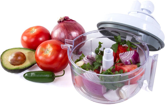 Salsa Maker, Food Chopper, Mixer and Blender - Manual Food Processor