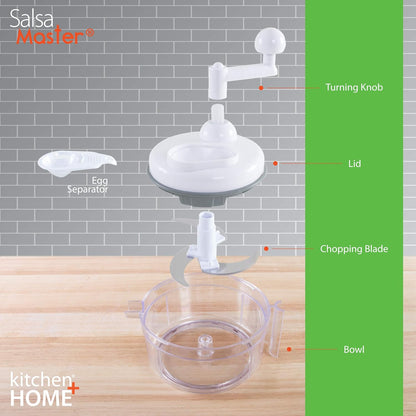 Salsa Maker, Food Chopper, Mixer and Blender - Manual Food Processor