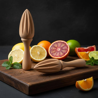 Wooden Citrus Lemon Juicer - Handheld Manual Citrus/Orange Juicer | Portable Fruit Squeezer Tool for Home, Cafe and Bar,Kitchen Utensils, Bartender Accessories