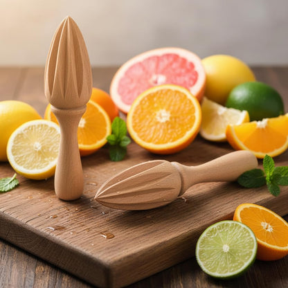 Wooden Citrus Lemon Juicer - Handheld Manual Citrus/Orange Juicer | Portable Fruit Squeezer Tool for Home, Cafe and Bar,Kitchen Utensils, Bartender Accessories