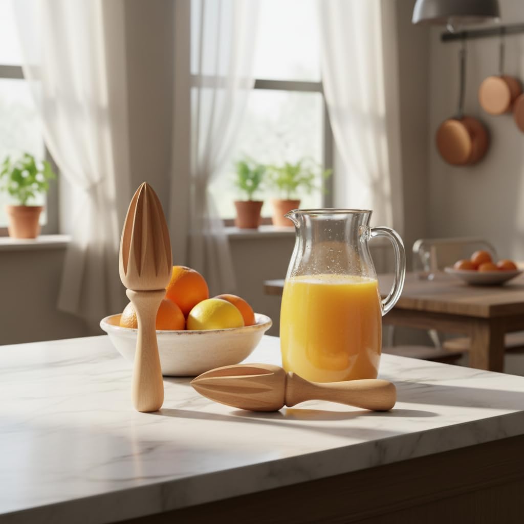 Wooden Citrus Lemon Juicer - Handheld Manual Citrus/Orange Juicer | Portable Fruit Squeezer Tool for Home, Cafe and Bar,Kitchen Utensils, Bartender Accessories