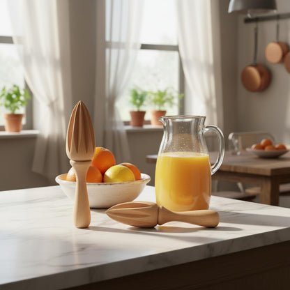 Wooden Citrus Lemon Juicer - Handheld Manual Citrus/Orange Juicer | Portable Fruit Squeezer Tool for Home, Cafe and Bar,Kitchen Utensils, Bartender Accessories