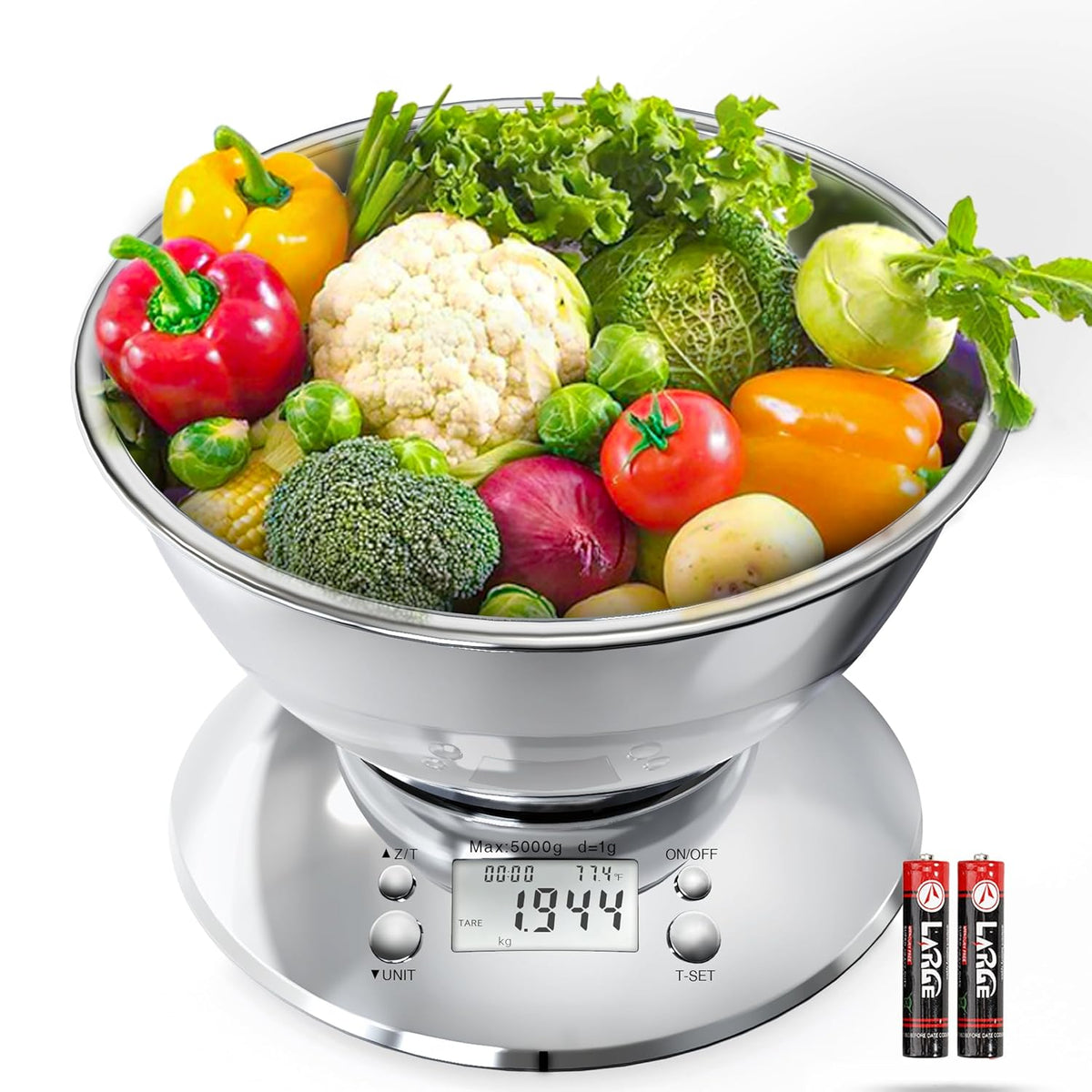 Kitchen Food Scale Digital Weight Grams and Oz 11lb/0.1oz