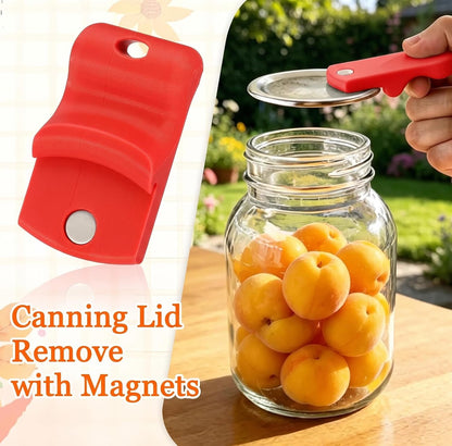 Canning Jar Opener, Mason Jar Opener Canning Tool, Releases Vacuum Seal on Wide Mouth and Regular Mouth Lids,Magnetic Jar Lid Lifter for Canning.Ideal for Preserving, Pickling and Home Food Storage