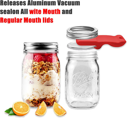 Canning Jar Opener, Mason Jar Opener Canning Tool, Releases Vacuum Seal on Wide Mouth and Regular Mouth Lids,Magnetic Jar Lid Lifter for Canning.Ideal for Preserving, Pickling and Home Food Storage