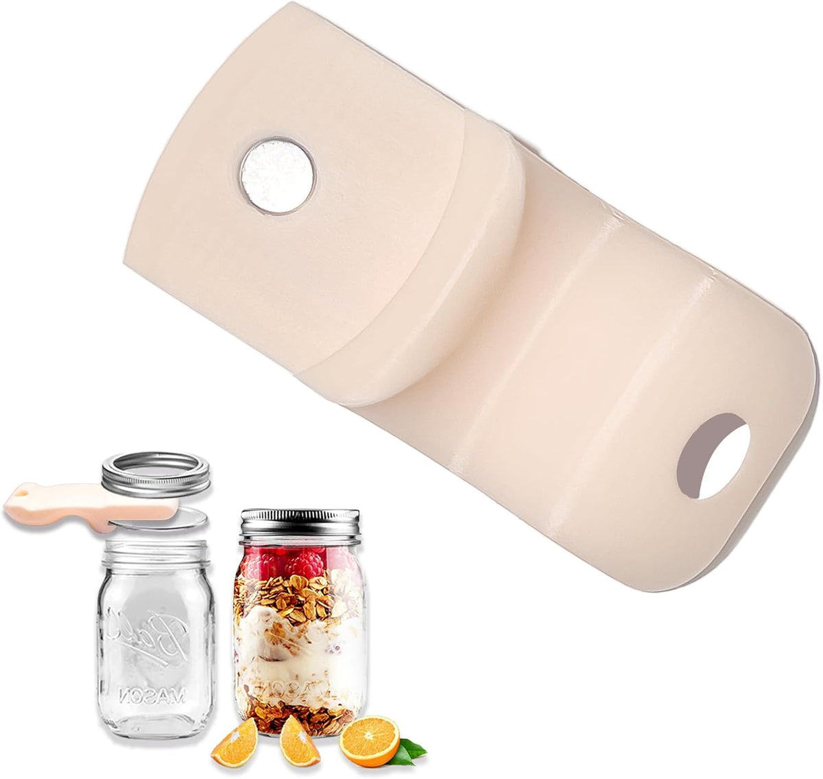 Canning Jar Opener, Mason Jar Opener Canning Tool, Releases Vacuum Seal on Wide Mouth and Regular Mouth Lids,Magnetic Jar Lid Lifter for Canning.Ideal for Preserving, Pickling and Home Food Storage