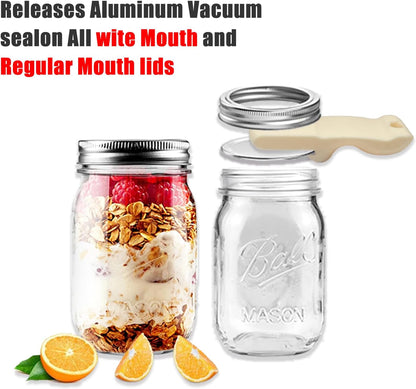 Canning Jar Opener, Mason Jar Opener Canning Tool, Releases Vacuum Seal on Wide Mouth and Regular Mouth Lids,Magnetic Jar Lid Lifter for Canning.Ideal for Preserving, Pickling and Home Food Storage