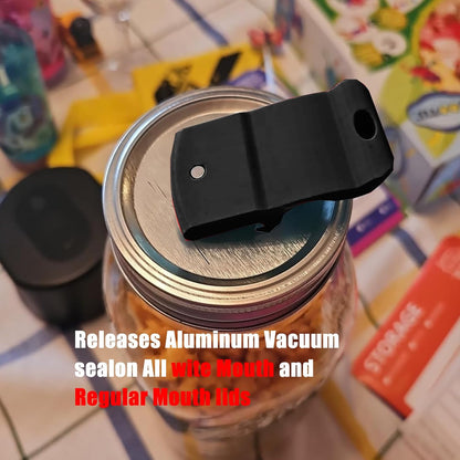 Canning Jar Opener, Mason Jar Opener Canning Tool, Releases Vacuum Seal on Wide Mouth and Regular Mouth Lids,Magnetic Jar Lid Lifter for Canning.Ideal for Preserving, Pickling and Home Food Storage