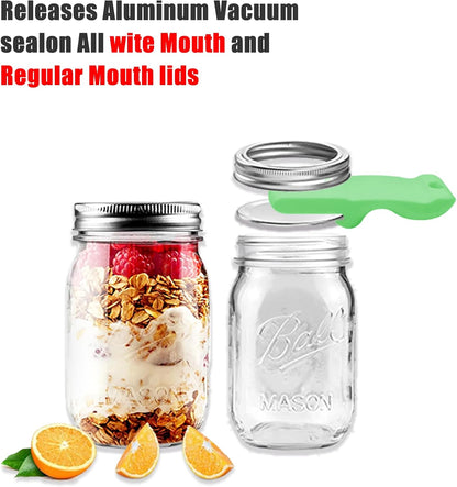 Canning Jar Opener, Mason Jar Opener Canning Tool, Releases Vacuum Seal on Wide Mouth and Regular Mouth Lids,Magnetic Jar Lid Lifter for Canning.Ideal for Preserving, Pickling and Home Food Storage