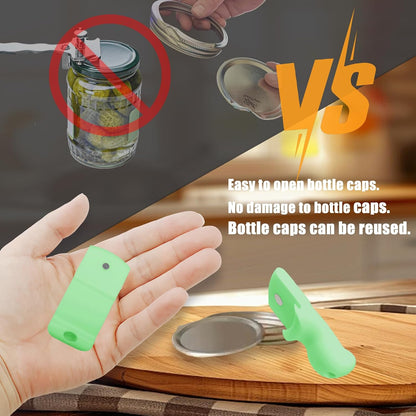Canning Jar Opener, Mason Jar Opener Canning Tool, Releases Vacuum Seal on Wide Mouth and Regular Mouth Lids,Magnetic Jar Lid Lifter for Canning.Ideal for Preserving, Pickling and Home Food Storage