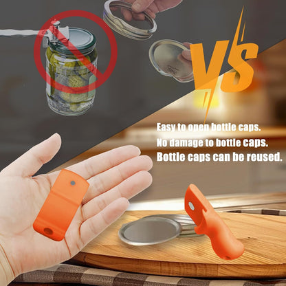 Canning Jar Opener, Mason Jar Opener Canning Tool, Releases Vacuum Seal on Wide Mouth and Regular Mouth Lids,Magnetic Jar Lid Lifter for Canning.Ideal for Preserving, Pickling and Home Food Storage