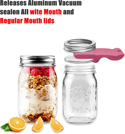 Canning Jar Opener, Mason Jar Opener Canning Tool, Releases Vacuum Seal on Wide Mouth and Regular Mouth Lids,Magnetic Jar Lid Lifter for Canning.Ideal for Preserving, Pickling and Home Food Storage