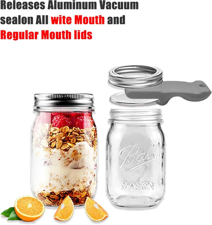 Canning Jar Opener, Mason Jar Opener Canning Tool, Releases Vacuum Seal on Wide Mouth and Regular Mouth Lids,Magnetic Jar Lid Lifter for Canning.Ideal for Preserving, Pickling and Home Food Storage