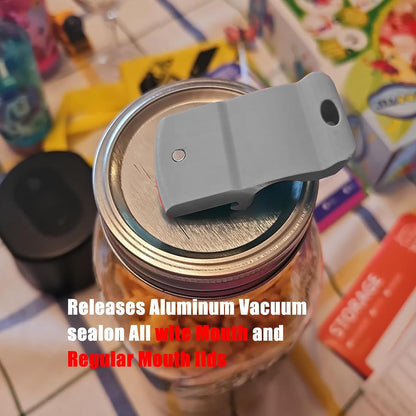 Canning Jar Opener, Mason Jar Opener Canning Tool, Releases Vacuum Seal on Wide Mouth and Regular Mouth Lids,Magnetic Jar Lid Lifter for Canning.Ideal for Preserving, Pickling and Home Food Storage