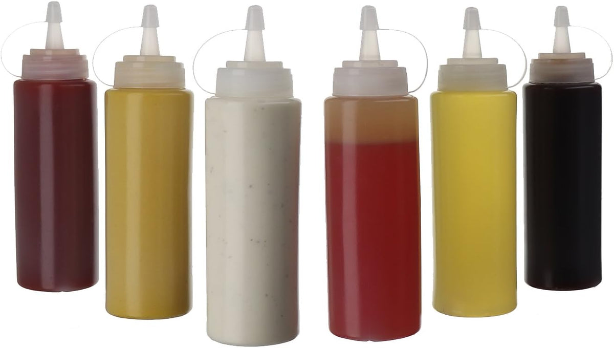 Squirt Bottles, BPA-Free Condiment Squeeze Bottles, 16oz