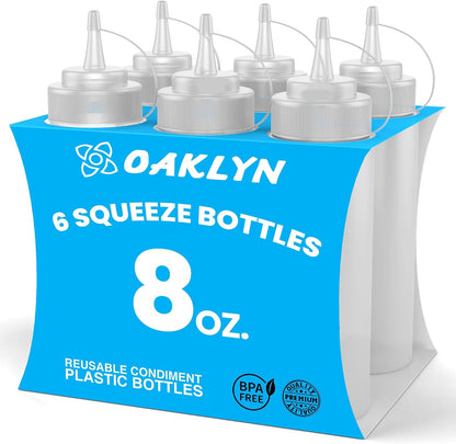 Squirt Bottles, BPA-Free Condiment Squeeze Bottles, 16oz