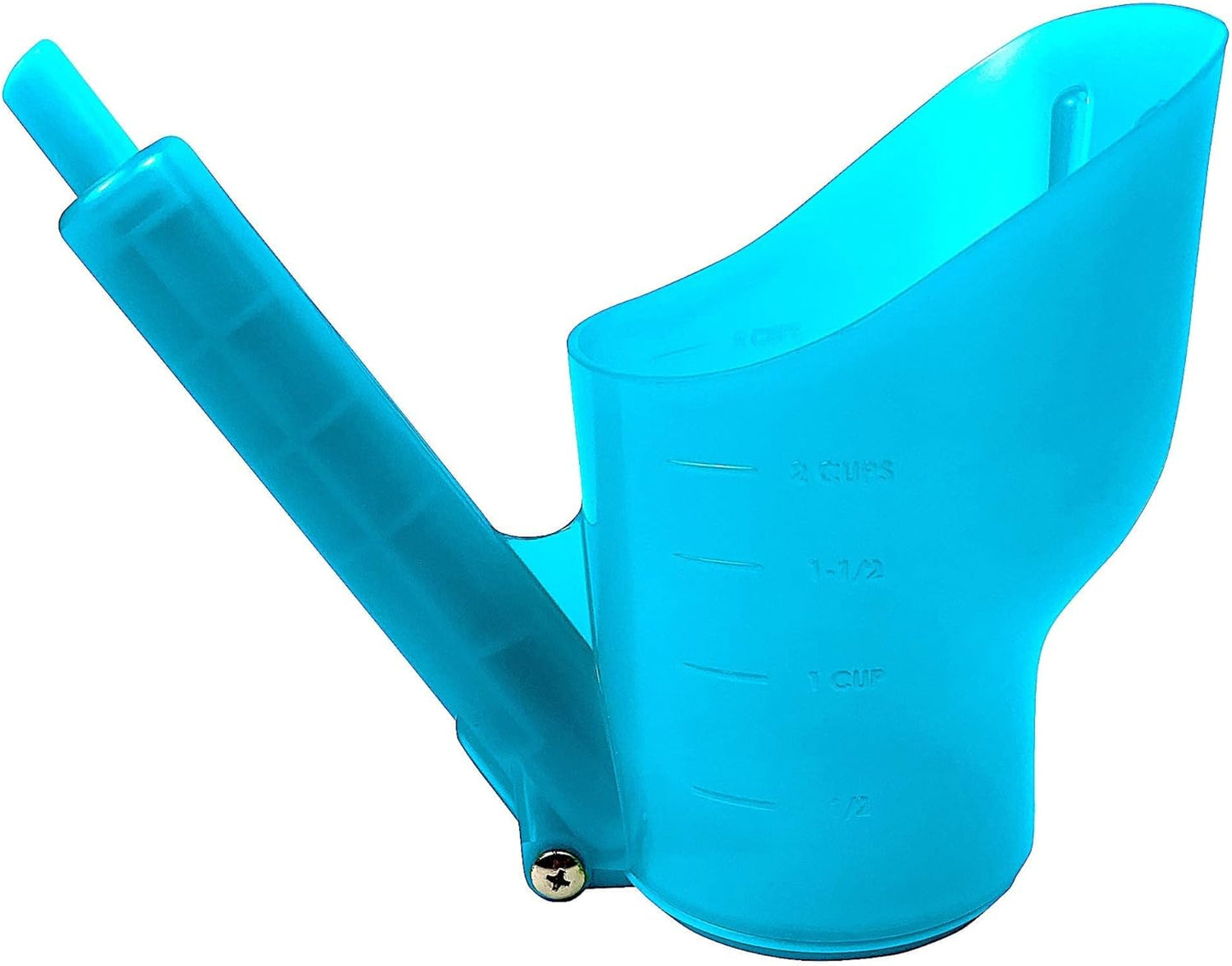 Pet Food Scoop and Release - Dog Food Measuring Cup - Dog Food Scoop with Measurements for Precise Portion Control & Easy Button Release for Spill-Free Feeding (Up to 2 Cups)