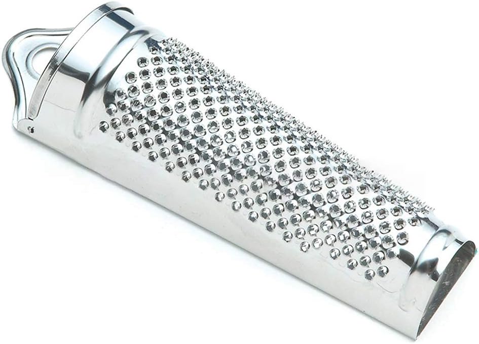 Nutmeg Grater With Storage, Ginger Garlic Kitchen Planer Lemon Hand Held Stainless Steel Nutmeg Grater Nut(silver,size:13.9 * 5 * 2.3 cm)