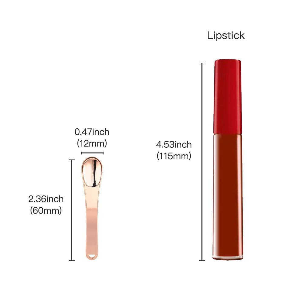 6 Pieces Metal Cosmetic Skincare Spatula, Mini Mask facial Reusable Scoop, Makeup Beauty Spoons for Cream, Lotions, Moisturizers (Rose Gold, Gold, Silver)