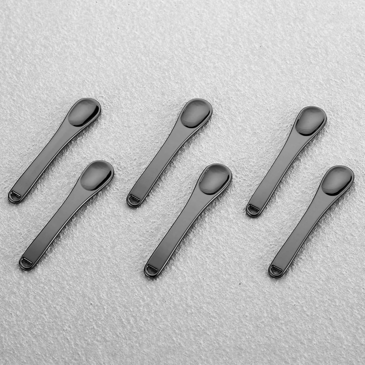 6 Pieces Metal Cosmetic Skincare Spatula, Mini Mask facial Reusable Scoop, Makeup Beauty Spoons for Cream, Lotions, Moisturizers (Rose Gold, Gold, Silver)