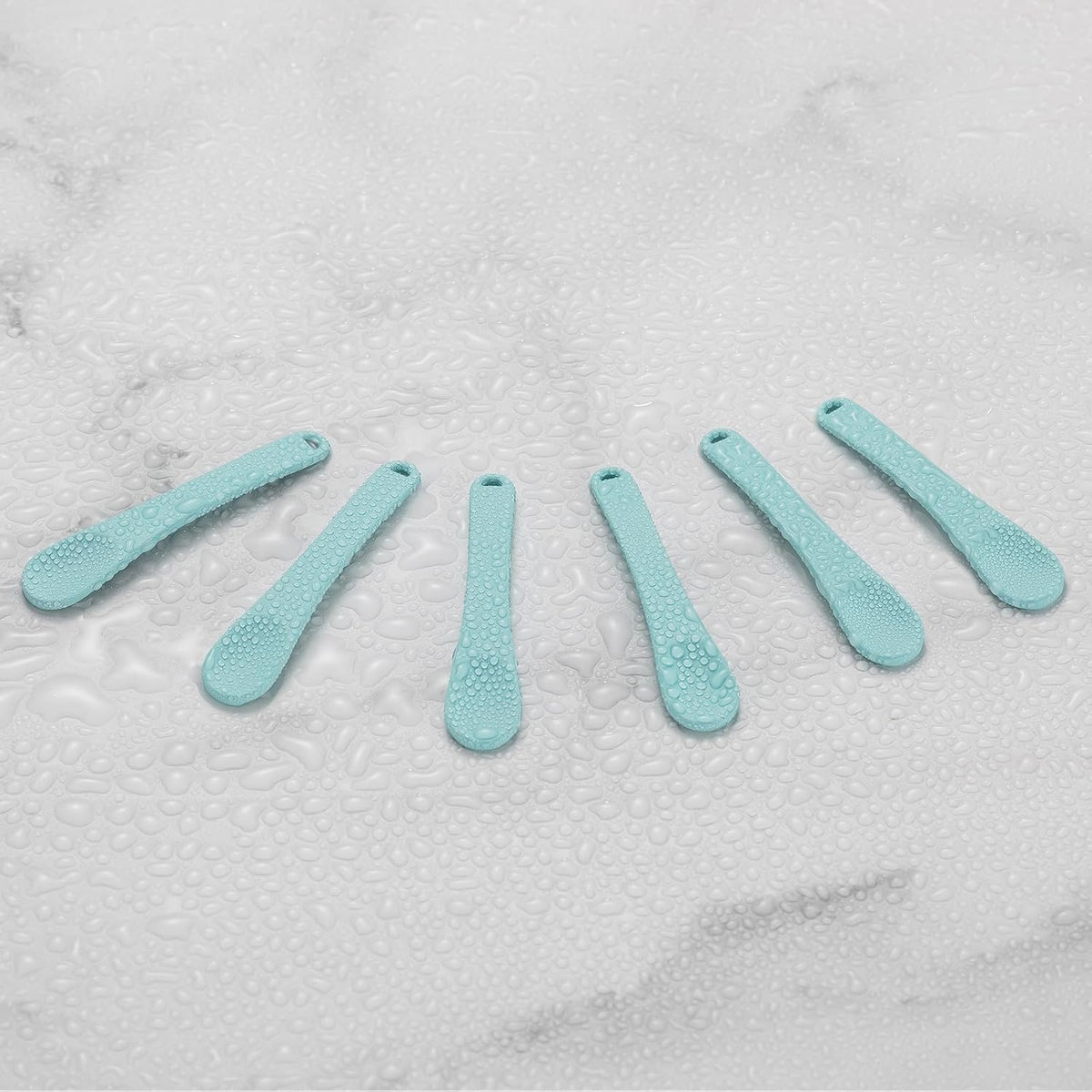 6 Pieces Metal Cosmetic Skincare Spatula, Mini Mask facial Reusable Scoop, Makeup Beauty Spoons for Cream, Lotions, Moisturizers (Rose Gold, Gold, Silver)