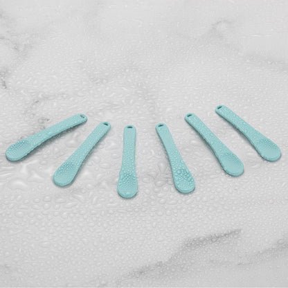 6 Pieces Metal Cosmetic Skincare Spatula, Mini Mask facial Reusable Scoop, Makeup Beauty Spoons for Cream, Lotions, Moisturizers (Rose Gold, Gold, Silver)