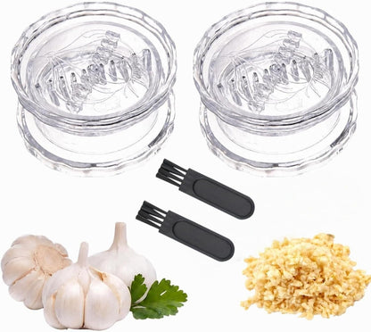 Transparent Manual Garlic Twist, Multi-Functional Mincer & Grinder for Garlic, Onion, Ginger, Herbs, Nuts, Impact Resistant Kitchen Gadget & Home Accessory